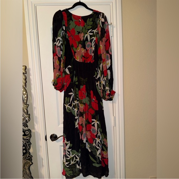 Farm Rio by Anthropologie Floral Long Sleeve Maxi Dress size small - Picture 6 of 10